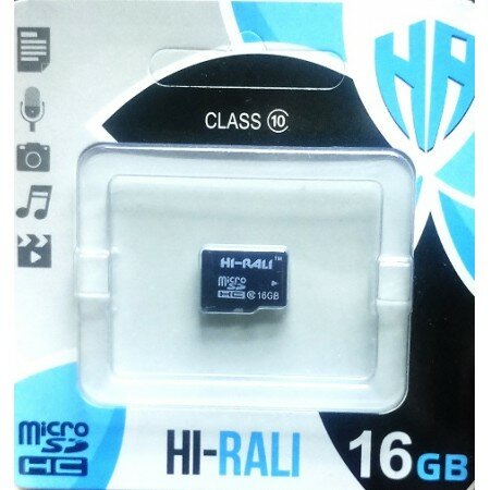 micro SDHC карта памяти HI-RALI 16GB class 10 (без адаптера)